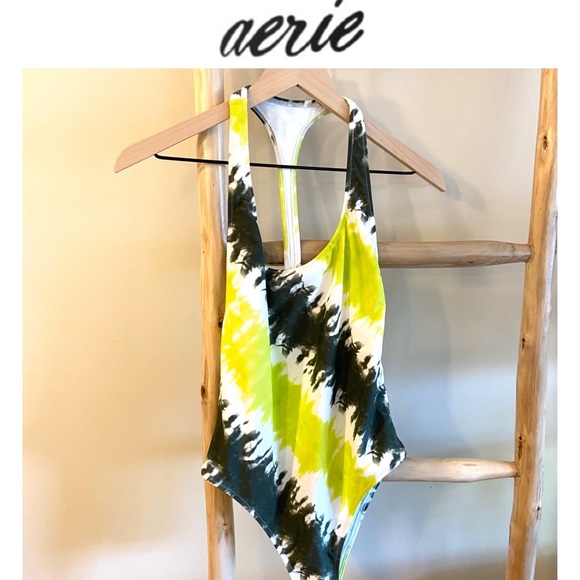 aerie Other - S Aerie Tie DyeOne Piece Swimsuit Lime Green